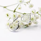 12mm Huggie Silver / Gold Hoop Earrings - Silver image