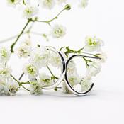 17mm Small Silver Posted Hoop Earrings for Sensitive Ears image