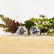 Cubic Zirconia Silver Earrings - Multiple Sizes - 9mm image
