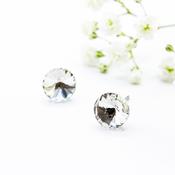 10mm Clear Crystal Stud Earrings - Earrings Ireland image