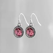 Pink CZ Vintage Drop Earrings | Nickel Free Earrings Ireland | Earsense - Earrings for sensitive ears