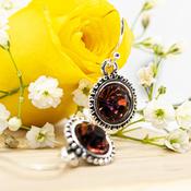 Plum CZ Vintage Drop Earrings | Nickel Free Earrings Ireland | Earsense - Earrings for sensitive ears