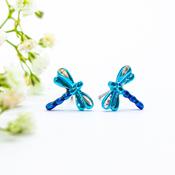 Dragonfly Multicoloured Stud Earrings for Sensitive Ears image