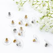 Gold/Silver Disc Earring Backs - Mixed