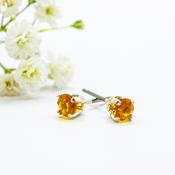 4mm Topaz Stud Earrings | Nickel Free Earrings Ireland | Earsense - Earrings for sensitive ears image