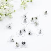 Gold/Silver Disc Earring Backs - Silver