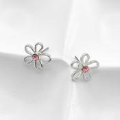 Wire Flower With Crystal Stone
