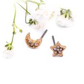 Gold Solar Eclipse Stud Earrings