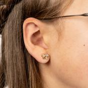 Gold Butterfly Studs With Crystal Insert | Nickel Free Earrings Ireland | Earsense - Earrings for sensitive ears