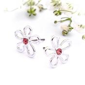 Wire Flower With Crystal Stone