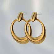 28mm Gold Door Knock Earrings | Nickel Free Earrings Ireland | Earsense - Earrings for sensitive ears