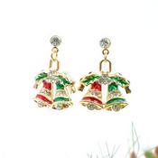 Christmas Bell Crystal Earrings | Nickel Free Earrings Ireland | Earsense - Earrings for sensitive ears