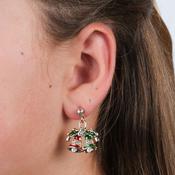 Emerald Green Crystal and Christmas Bells Earring Duo Gift Set | Nickel Free Earrings Ireland | Earsense - Earrings for sensitive ears