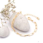 Golden Links Bracelet | Nickel Free Earrings Ireland | Earsense - Earrings for sensitive ears