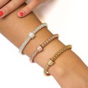 Tritone Stretch Bracelet With Beads | Nickel Free Earrings Ireland | Earsense - Earrings for sensitive ears