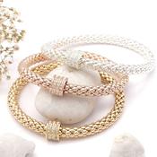 Tritone Stretch Bracelet With Beads | Nickel Free Earrings Ireland | Earsense - Earrings for sensitive ears