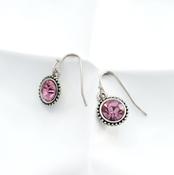 Dusky Pink CZ Vintage Drop Earrings | Nickel Free Earrings Ireland | Earsense - Earrings for sensitive ears