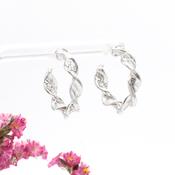 Silver Twisted Hoop Earrings | Nickel Free Earrings Ireland | Earsense - Earrings for sensitive ears image