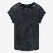 Earth Positive Women's Rolled Sleeve T-shirt - Acid Black - 2XL