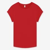 Earth Positive Women's Rolled Sleeve T-shirt - Red - L