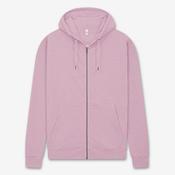 Earth Positive Zip-up Hoodie - Faded Pink - L