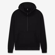 Earth Positive Half Zip Hoodie - Sueded Black - 2XL