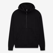 Earth Positive Children's Half-Zip Hoodie - Sueded Black - 11-12 Yrs / 146-152 cm