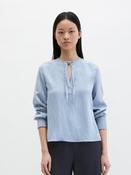 Marc O Polo Crinkle Striped Blouse A-Shape  - Blue - 40