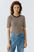 Oui Pullover - Brown White - 42