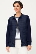 Olsen Jersey Jacket In A Material Mix -Riviera Mood - Ink Blue - 36