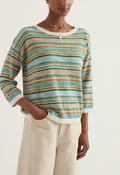 Seasalt Knavock Striped Jumper - Dittany Amber Multi - uk10