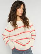 Mos Mosh MMRola Bine Stripe Crewneck Knit - Spicy Orange - s image