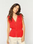 Mos Mosh MMHerbi Knit Vest - Spicy Orange - xs