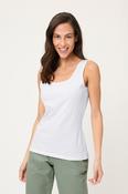 Olsen Edda Shirt With V-neck And Round Neck - White - 34 image