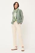 Olsen Lisa Straight Women's Beige  Linen-Cotton Pants – Neo Safari - 38 image
