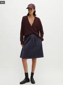 Marc O Polo Corduroy Mini Skirt Flared Made From Cotton Wide Corduroy - Maritime Blue - 38 image