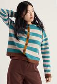 Seasalt  Pinwell Striped Cardigan Made With Lambswool - Bright Shape Estuary Mix - uk8
