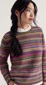 Seasalt  Makers Stripe Jumper Made With Organic Cotton - Ripple Marks Fern Moss Multi - uk8 image