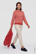 Olsen Henny Women's Red Striped Sweater - Boho Chic - 38 image