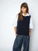 Mos Mosh MMThora Tie Knit Vest - Salute Navy - xs image