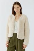 Oui Knit jacket - Cream - 34 image