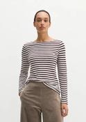 Marc O Polo Regular Striped Longsleeve T-Shirt - Dark Red - m image