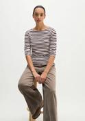 Marc O Polo Regular Striped Longsleeve T-Shirt - Dark Red - l image