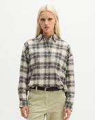 Marc O Polo Relaxed Checkered Bubble Blouse - Offwhite - 36