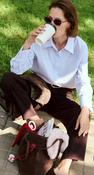 Ese O Ese Charles Shirt - White/Blue Stripe - l