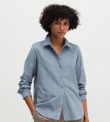 Marc O Polo Regular Blouse In Velvety Corduroy Quality - Stormy Blue - 34