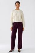 Oui Lacy Trousers - Chocolate Torte - 38 image