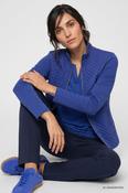 Olsen Jacket With Stand-Up Collar And Zipper - Coastal Look - Cobalt - 38