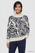 Olsen Cora Sweater With Stand-Up Collar - Blue - 38