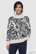Olsen Cora Sweater With Stand-Up Collar - Blue - 34